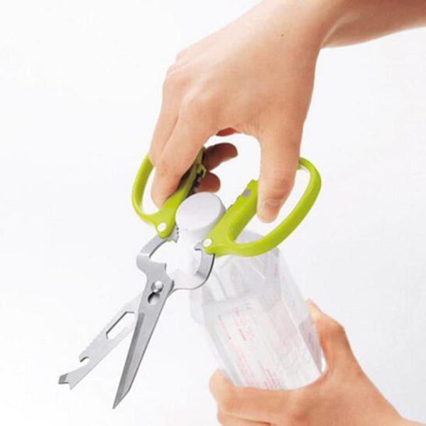 10 In 1 Detachable Stainless Steel Detachable Multifunction Stainless Poultry Kitchen Nutcracker Bottle Opener Scissors (random Color)