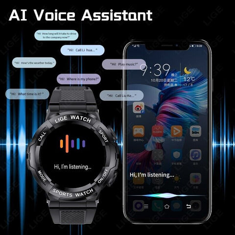 Men's Business 2023 ECG Smart watch Men Bluetooth Call Waterproof Smart Watch