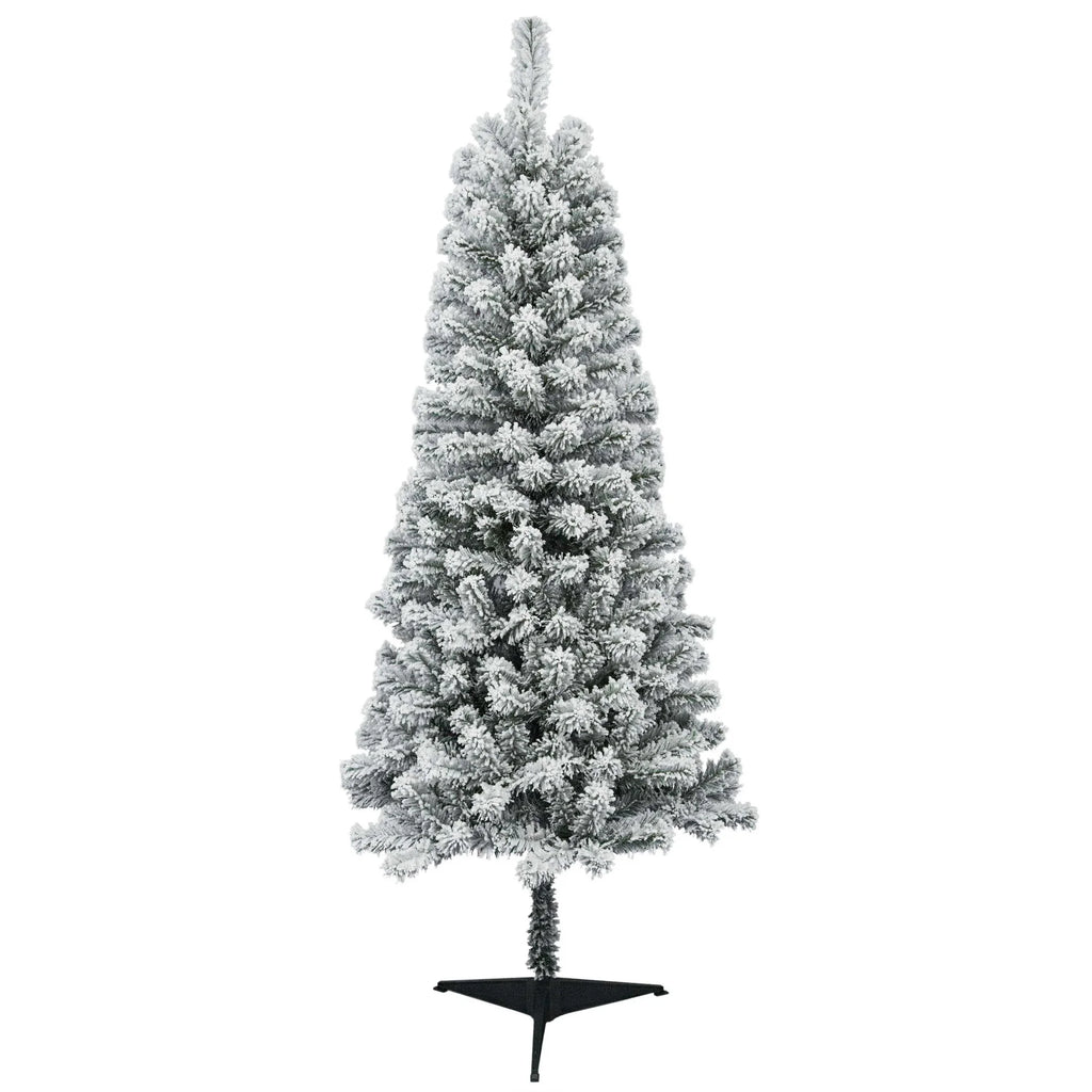 6 ft Flocked Pine Artificial Christmas Tree, by Holiday Time