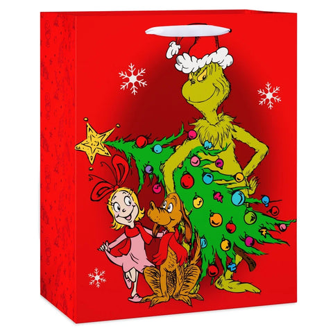 American Greetings 16 in. Extra Large You're a Mean One Christmas Gift Bags (1-Count)