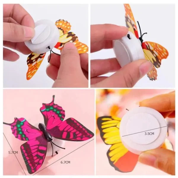 3d Led Butterfly Night Light Colorful Wall Paste Home Decor For Baby Room