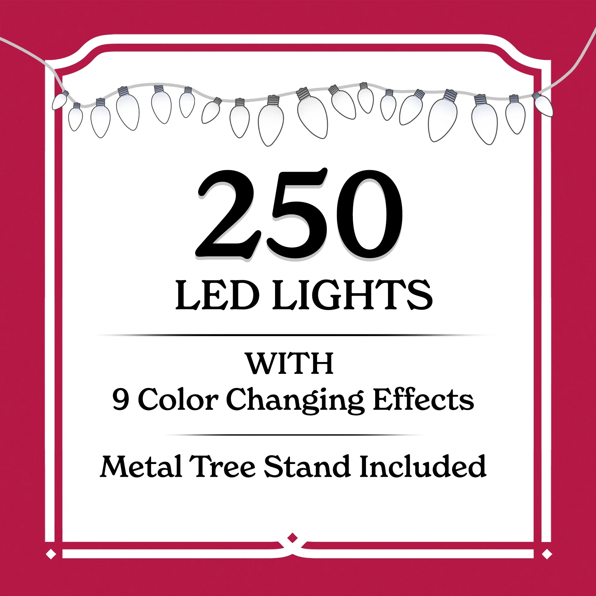 6.5 ft Pre-Lit Flocked Frisco Pine Artificial Christmas Tree with 250 Color-Changing LED Lights and Stand, by Holiday Time