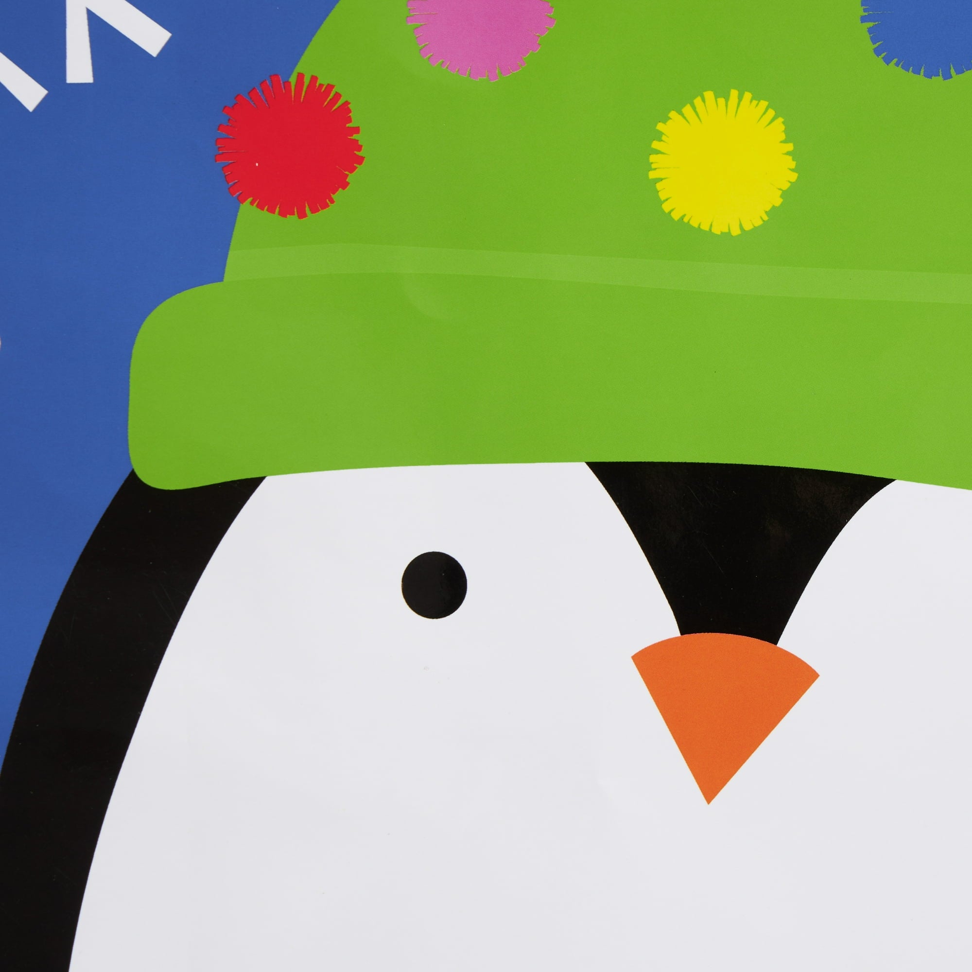 Blue Cheerful Penguin Christmas Gift Bag, 7.5 in x 12.75 in x 16 in, by Holiday Time