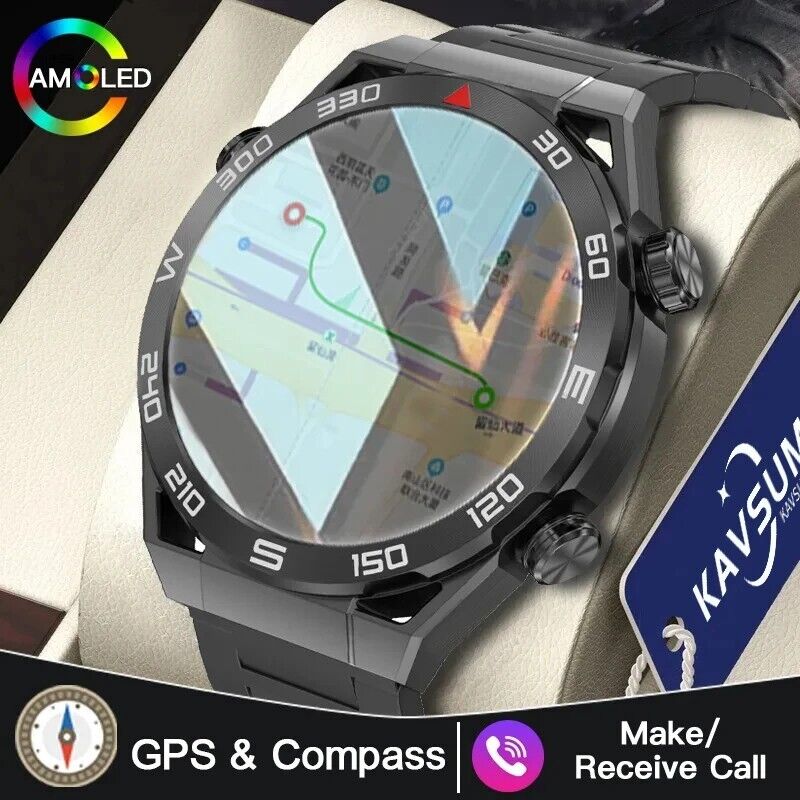 Smart Watch for Men 2023 Waterproof Health Monitor NFC+GPS Bluetooth Call