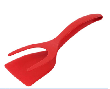 2 In 1 Grip And Flip Tongs Egg Spatula Tongs Clamp Pancake Fried Egg French Toast Omelet Overturned Kitchen Accessories