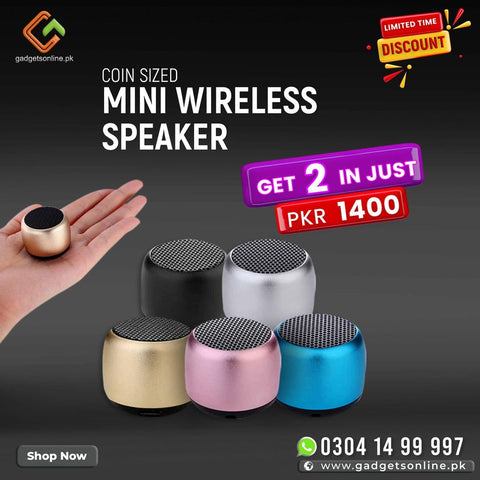 2 Coin Wireless Aluminum Speakers