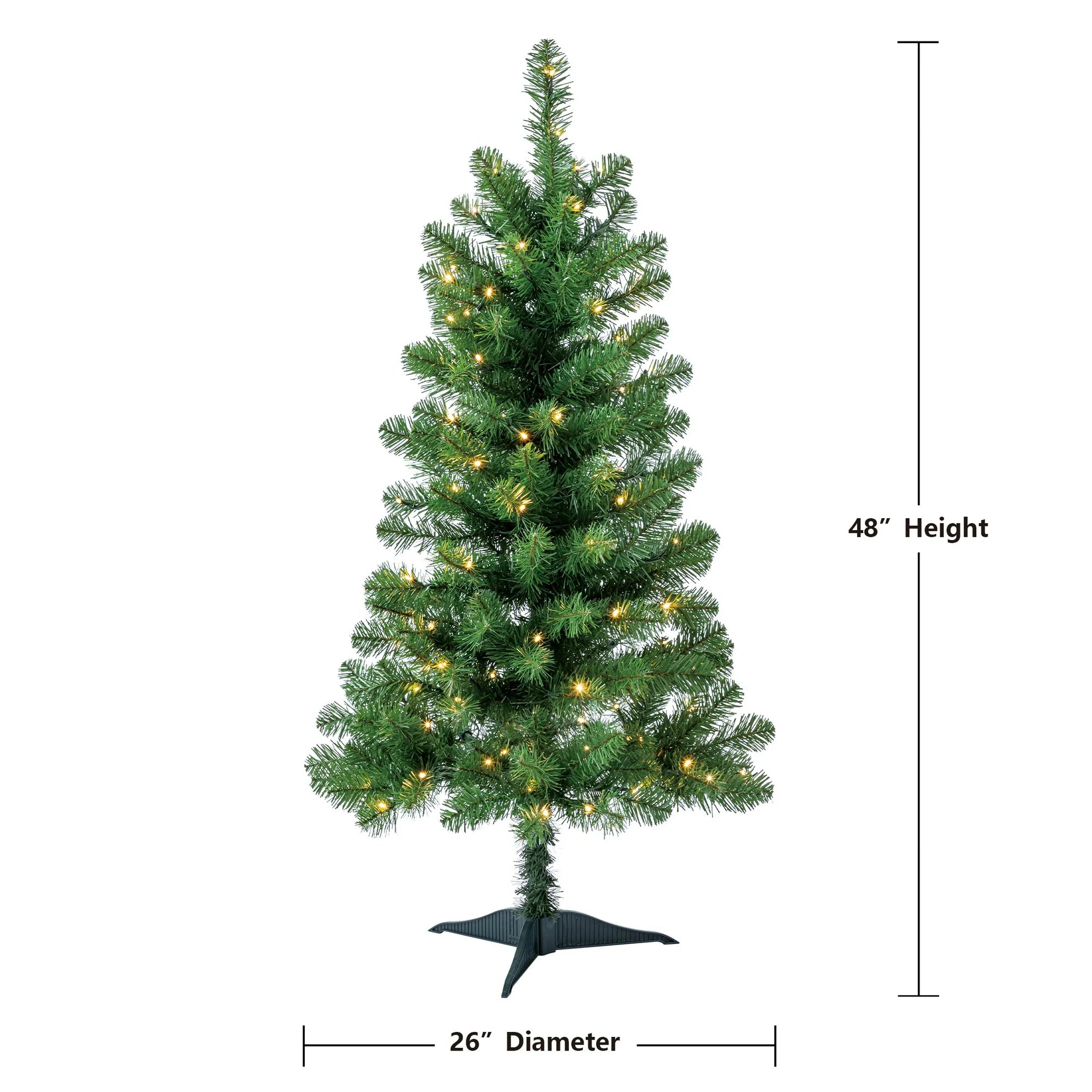 4 ft Pre-Lit Indiana Spruce Artificial Christmas Tree with Color-Changing LED Lights, by Holiday Time