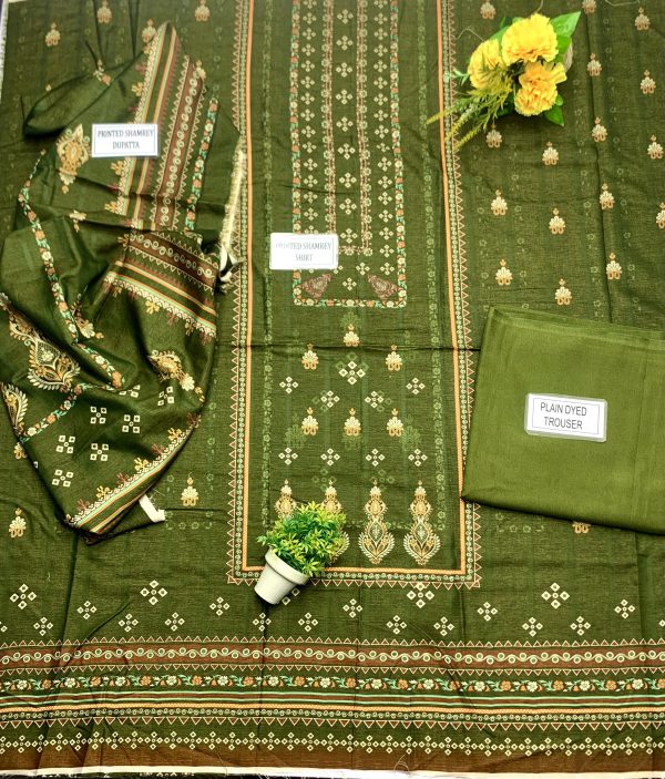 Aroma Shamrey Unstitched L 3 Pieces Casual Wear | Winter 23