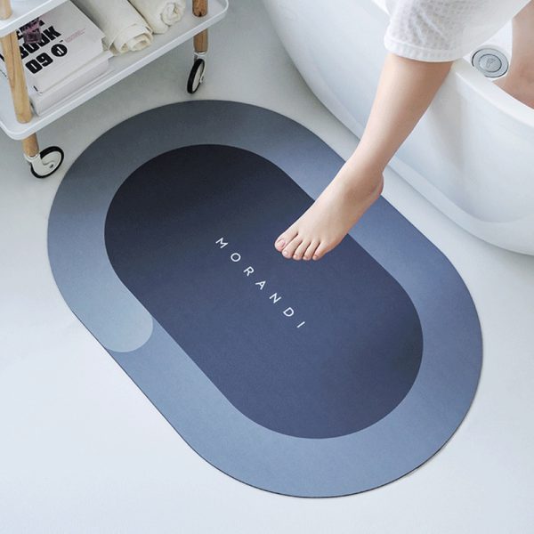 Bath Mat Super Absorbent Quick Drying Bathroom Rugs Non Slip Kitchen Entrance Doormat Modern Napa Skin Floor Mats Home Decor (only Round Shape) (random Colors)